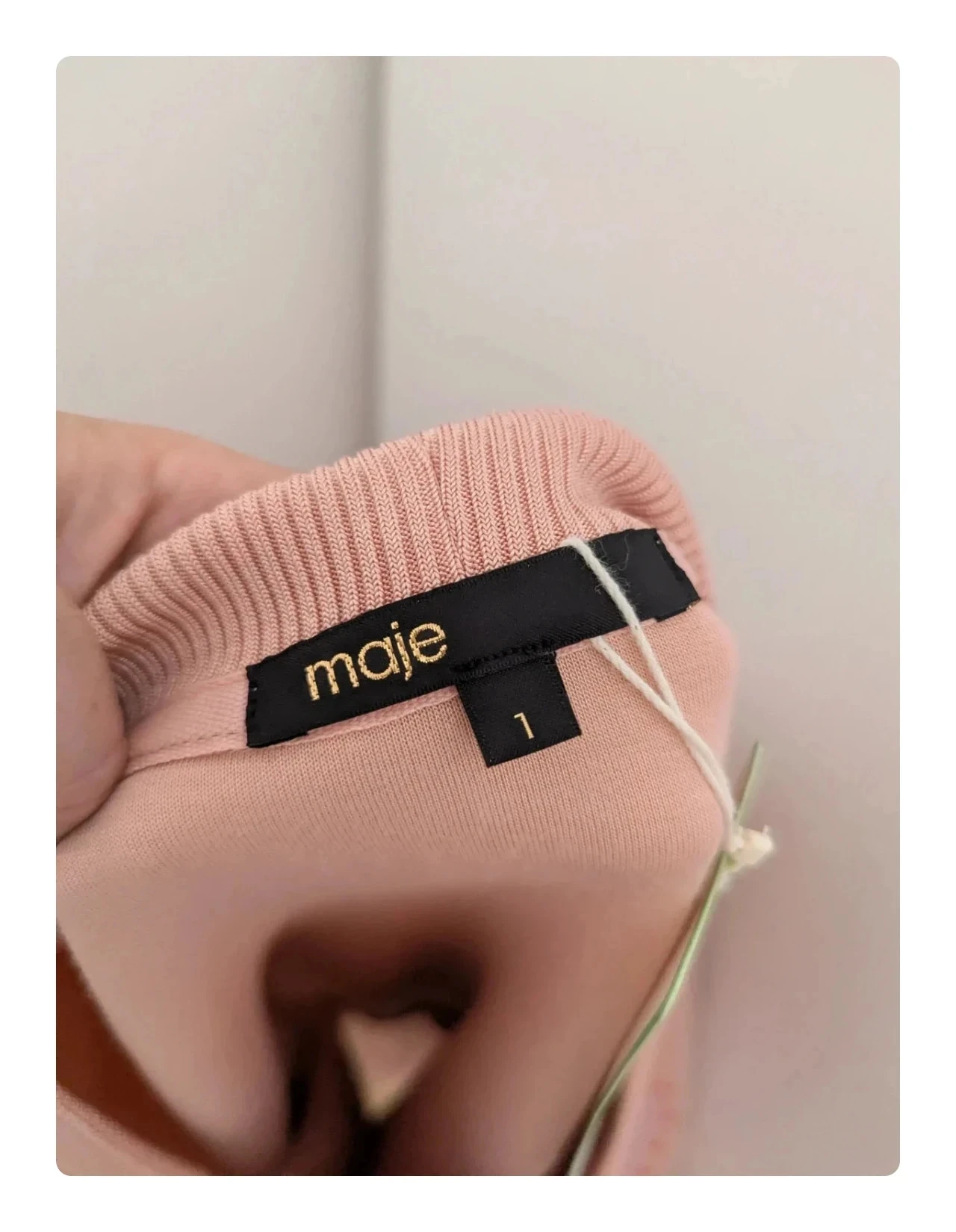 Maje roze geborduurde peach trui - Model Tornade - Maat 1 (S) – photo 7